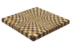 Planche à découper Legnoart Vega en rouvre naturel et thermo bois effet mosaïque