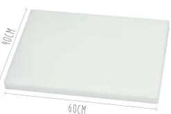 Planche à découper épaisse polyéthylène blanc HD500 60x40cm