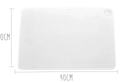 Planche à découper polyéthylène blanc HD500 à rigole et poche à jus 40x30cm