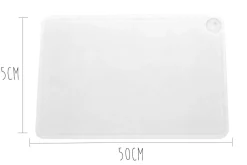 Planche à découper polyéthylène blanc HD500 à rigole et poche à jus 50x35cm