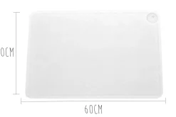 Planche à découper polyéthylène blanc HD500 à rigole et poche à jus 60x40cm