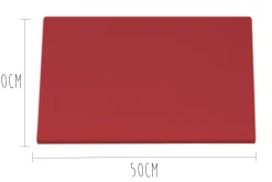 Planche à découper polyéthylène rouge HD500 avec pieds 50x30cm
