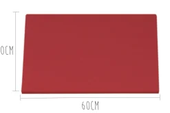 Planche à découper polyéthylène rouge HD500 avec pieds 60x40cm