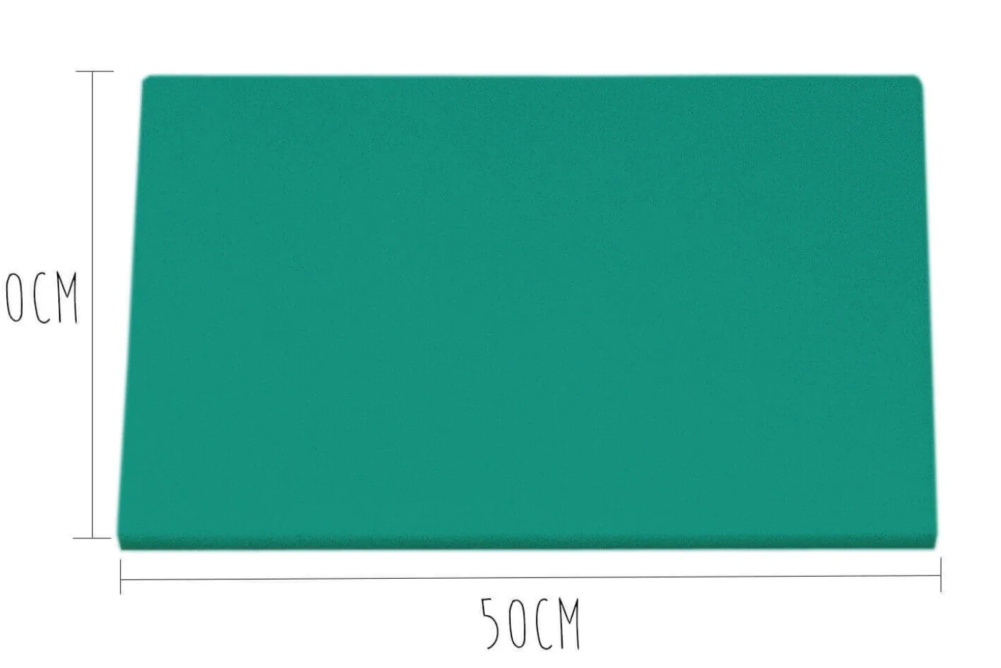 Planche à découper polyéthylène verte HD500 avec pieds 50x30cm