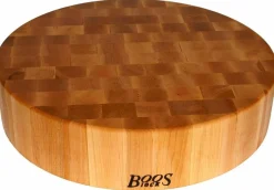 Planche à découper ronde et épaisse Boos Blocks Gourmet bois d'érable