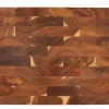 Planche à découper Wusaki bois d'acacia damier pieds antidérapants 40 x 28,5 x 2,5cm