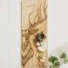 Planche de service en chêne Selbrae House 60x25x2cm - Motif cerf