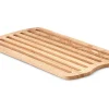 Planche à pain Continenta en bois d'hévéa 45x26x2cm + grille ramasse-miettes