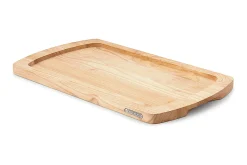 Planche à pain Continenta en bois d'hévéa 45x26x2cm + grille ramasse-miettes