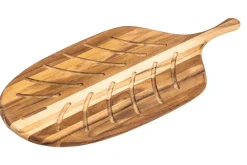 Planche à pain Teak Haus Canoe Collection en Teck écologique 48x9cm
