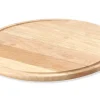 Planche à pizza Continenta 33cm avec rigole en bois d'hévéa