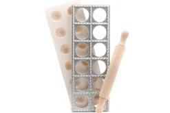 Planche à raviolis Gefu Tasca rectangulaires en polymère avec rouleau en bois