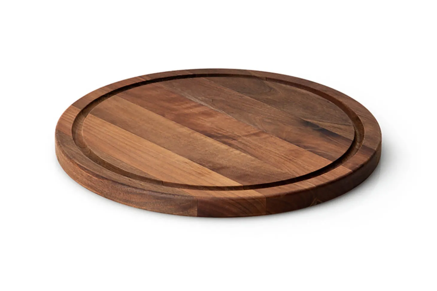 Planche à steak ronde Continenta en bois de noyer Ø28x1,8cm