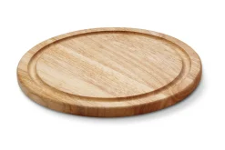 Planche à steak ronde Continenta avec rigole en bois d'hévéa