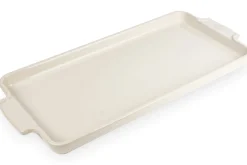 Plaque apéritifs et mignardises Peugeot Appolia en céramique écru 34,5x16cm