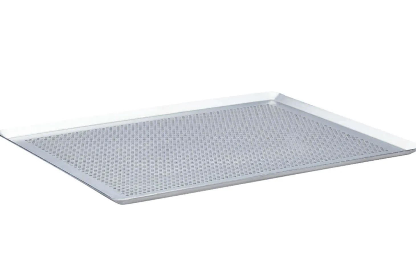 Plaque de cuisson De Buyer en inox micro perforée 40x30cm à bords pincés