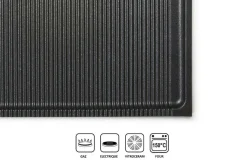 Plaque de cuisson Risoli BBQ multifonction en aluminium 38x26cm