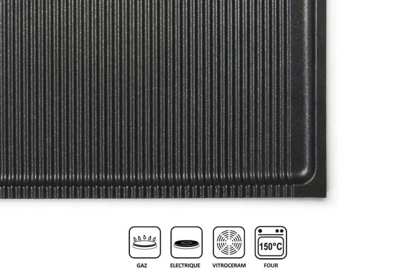 Plaque de cuisson Risoli BBQ multifonction en aluminium 38x26cm