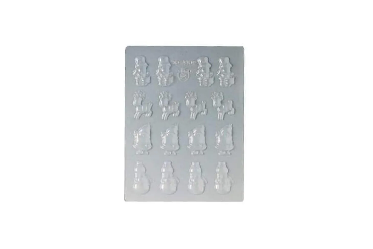 Plaque de 16 moules à chocolat - Sujets assortis 48 x 38mm