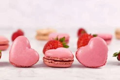 Plaque macarons en silicone 40x30cm 42 empreintes forme coeur