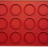 Plaque macarons en silicone 40x30cm 12 empreintes