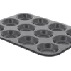 Plaque 12 tartelettes rondes De Buyer en acier anti-adhésif
