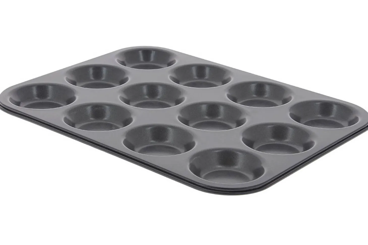 Plaque 12 tartelettes rondes De Buyer en acier anti-adhésif