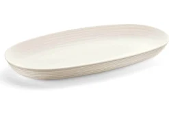 Plat de service blanc Guzzini Tierra en bouteilles recyclées 41x22,9x4,2cm