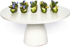 Plateau de présentation 25cm Dutch Deluxes en céramique blanche