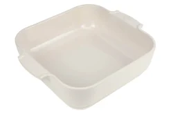 Plat four carré Peugeot Appolia en céramique écru 28x22,5x6,5cm