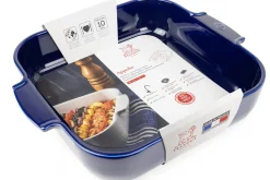 Plat four carré Peugeot Appolia en céramique bleu