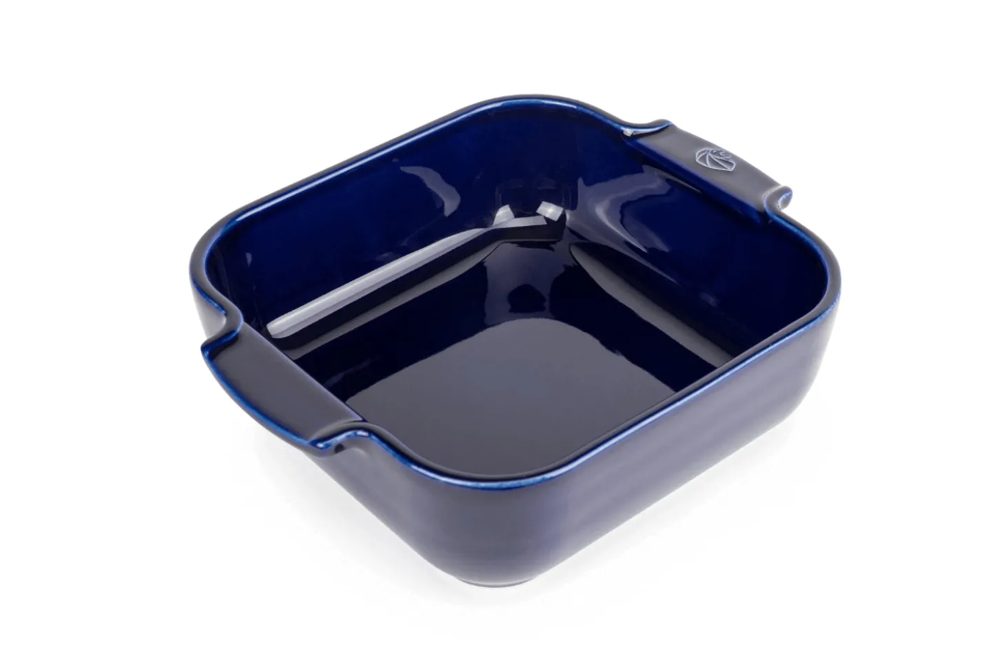 Plat four carré Peugeot Appolia en céramique bleu
