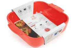 Plat four carré Peugeot Appolia en céramique rouge