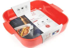Plat four carré Peugeot Appolia en céramique rouge