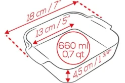 Plat four carré Peugeot Appolia en céramique noire satinée 13x13x4,5cm