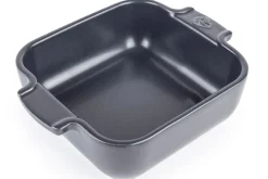 Plat four carré Peugeot Appolia en céramique ardoise 13x13x4,5cm