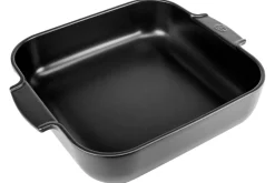 Plat four carré Peugeot Appolia en céramique noir satin 29,5x29,5x7,5cm