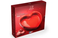 Plat four cœur Peugeot Appolia For You en céramique rouge diamètre 26cm