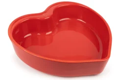 Plat four cœur Peugeot Appolia For You en céramique rouge diamètre 26cm