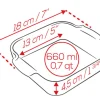 Plat four individuel carré Peugeot Appolia en céramique rouge 13x13x4,5cm