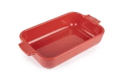 Plat four individuel rectangle Peugeot Appolia en céramique rouge 18x12x4,5cm
