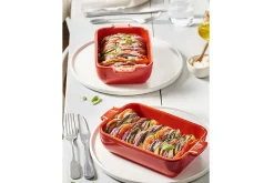 Plat four individuel rectangle Peugeot Appolia en céramique écru 22x12x4,5cm