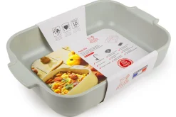 Plat four rectangle Peugeot Appolia en céramique vert sauge