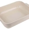 Plat four rectangle Peugeot Appolia en céramique écru 32x20x6,5cm