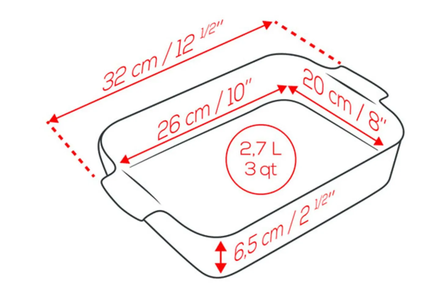 Plat four rectangle Peugeot Appolia en céramique écru 32x20x6,5cm