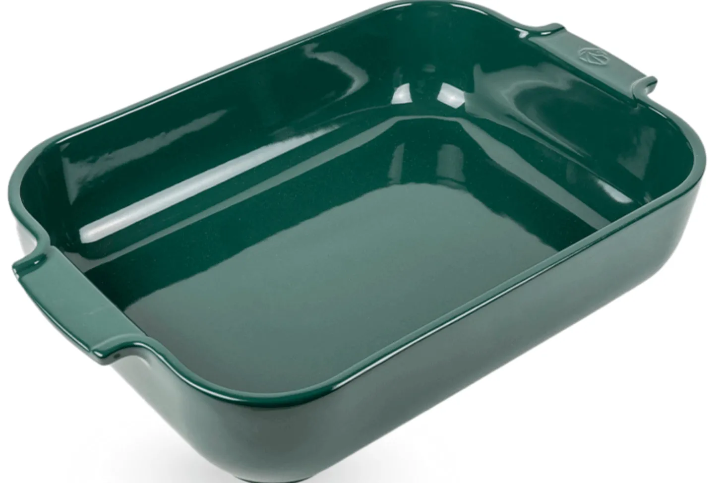 Plat four rectangle Peugeot Appolia en céramique vert forêt
