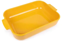 Plat four rectangle Peugeot Appolia en céramique jaune safran