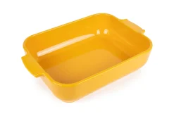 Plat four rectangle Peugeot Appolia en céramique jaune safran