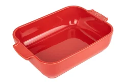 Plat four rectangle Peugeot Appolia en céramique rouge 20x15,5x5,5cm