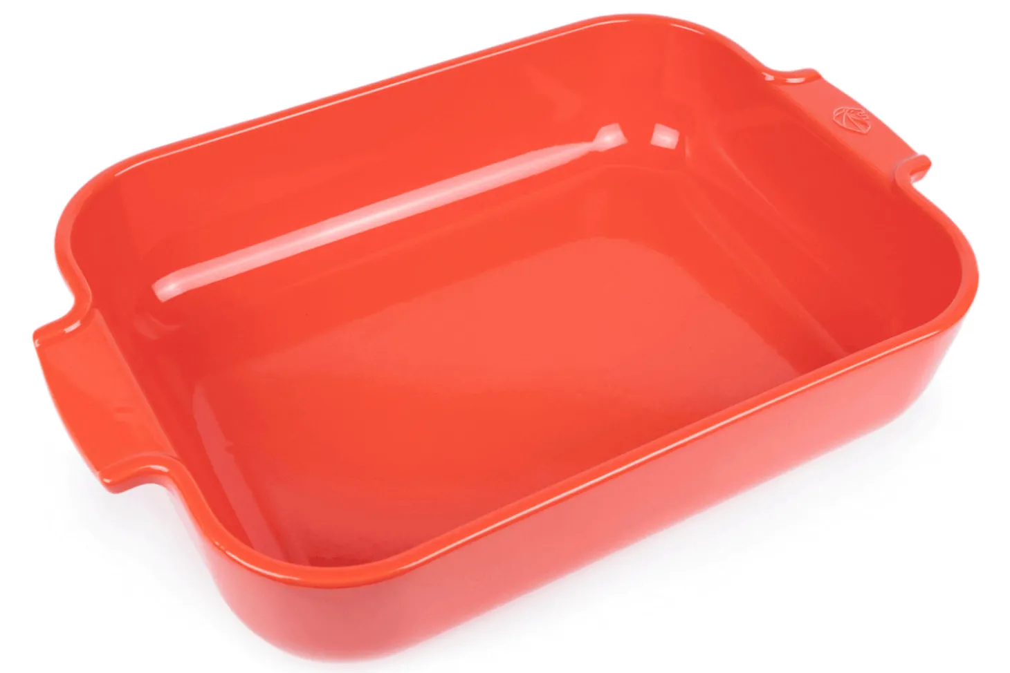 Plat four rectangle Peugeot Appolia en céramique rouge 30x22x6,8cm